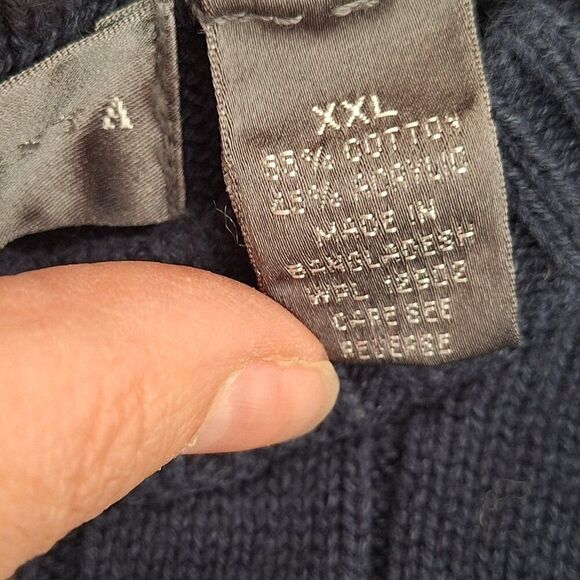 Oscar de la Renta  Knit Sweater, Blue‎ , XXL - Picture 4 of 6